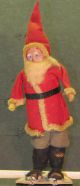 20 ' S 30 ' S ?? Vintage Santa Clause Spun Cotton,  Straw Stuffed Figure 8 3/4 