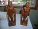 2 Kenja Hand - Carved Wooden Male - Female Statues,  Very Detailed,  12  Tall Carved Figures photo 1