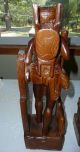 2 Kenja Hand - Carved Wooden Male - Female Statues,  Very Detailed,  12  Tall Carved Figures photo 3