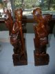 2 Kenja Hand - Carved Wooden Male - Female Statues,  Very Detailed,  12  Tall Carved Figures photo 7