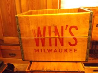 Hard To Find Win ' S Beverage Co.  Wood Crate In Condition photo