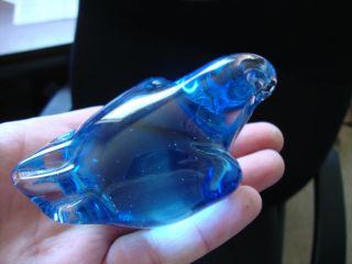 Modern Art Glass Blue Bird photo