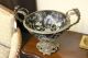 Bronze W/ Hand Painted Oriental Porcelain Mount Bowl Centerpiece Bowls photo 1
