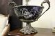 Bronze W/ Hand Painted Oriental Porcelain Mount Bowl Centerpiece Bowls photo 2
