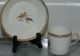 Unusual Early Antique Hand Painted Worcester Porcelain Cup & Saucer W Birds Nr Bowls photo 2