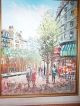 Stunning~vtg~thick Oil Painting~signed Gyrneff~city Sene~raining Day~nice Frame Other photo 4