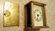 Early Antique Waterbury Miniature Carriage Clock In Case Travel Porcelain Parts Clocks photo 10