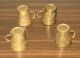 Brass Cup 4 Pc Authentic Brass Coffee Cup Metalware photo 2