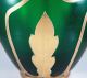 Early Gold Overlay Green Glass Vase Vases photo 2