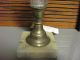 Antique Fluid Lamp - Brass,  Marble And Patterned Glass Lamps photo 2