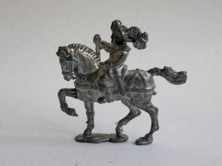 Antique German Tin 19 Th Century Horse Rider Soldier Statue photo