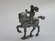 Antique German Tin 19 Th Century Horse Rider Soldier Statue Metalware photo 2