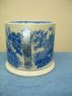 Antique Blue Transferware Porcelain 2 Handle Mug~adams Cattle Scenery England Mugs & Tankards photo 4
