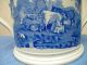 Antique Blue Transferware Porcelain 2 Handle Mug~adams Cattle Scenery England Mugs & Tankards photo 7