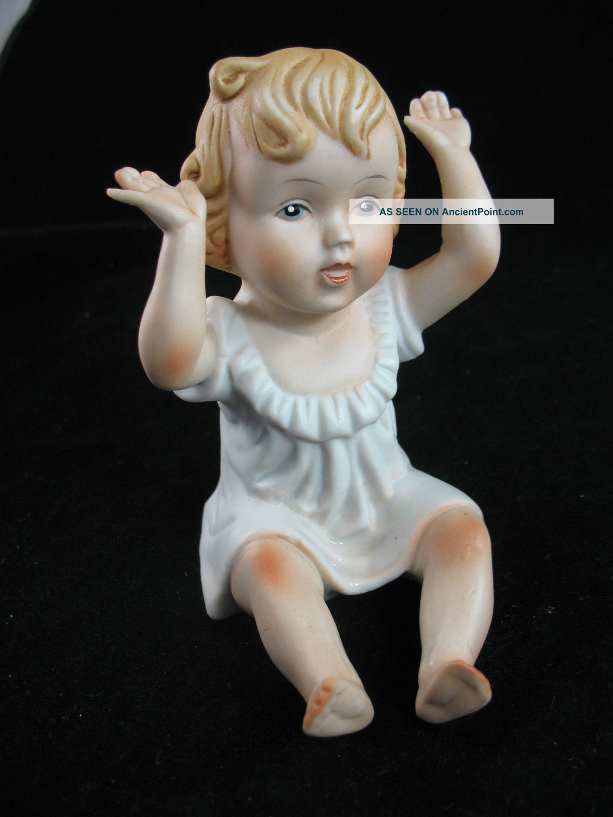Bisque Porcelain Piano Baby Unknown Maker Excellent 4 
