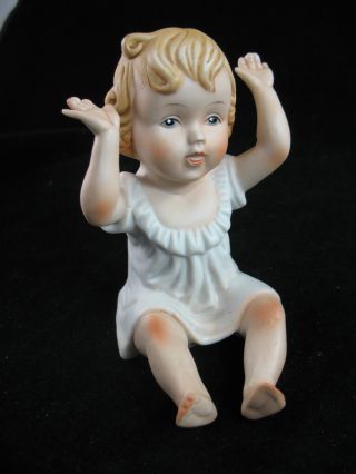 Bisque Porcelain Piano Baby Unknown Maker Excellent 4 