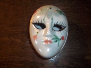 Mask Style Porcelain Bowl Figurine - - photo