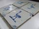 4 Delft Tiles With Big Birds,  Really Bargain Price ++++++++++ Tiles photo 1