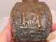 Antique Ornate Tea Caddie Jar - Can,  Silver On Copper,  Windmill Mark,  Ginger - Spice Metalware photo 5