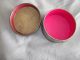 Small Antique Round Tin Pin Box With Pincushion On Top Metalware photo 3