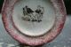 Early 19th C.  Spongeware Dish Plate With Figure Decor Centrally C1820 Plates & Chargers photo 3