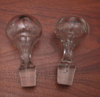 Antique Cut Glass Decanter Stoppers photo