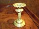 Antique French Single Candle Stick In Brass Overlay - Art Nouveau Style Metalware photo 1