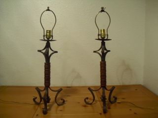 2 Antique Vintage Lamps photo