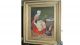 Colonial Lady Fixing Food 8 X 10 Canvas Oil Painting In Wooden Frame Other photo 1