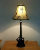 Lamp,  Cast Elephants,  Palms,  With Shade; Antiqued Finish Lamps photo 4