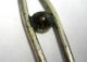 Unusual Antique Escargot Fork With Amber Metalware photo 3