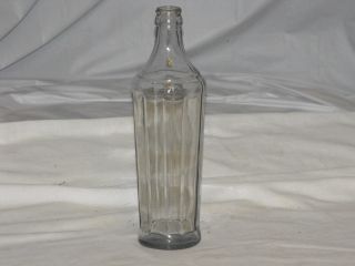 Antique 10 Sided Glass Bottle Marked With 9 On Side Air Bubbles In Glass Cool photo