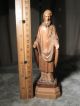 Vintage Or Antique Carved Wood Painted Religious Statue Saint Santos Figure 7 
