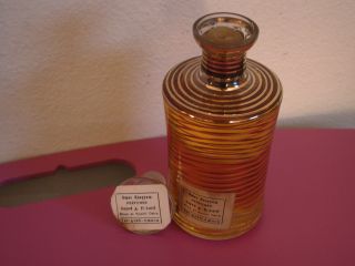 Vintage 1930 ' S Omar Khayyam Perfumer ~ Glass Gold Perfume Wax Sealed Bottle photo