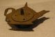 Antique Brass India High Detail Incense Burner Teapot /magic Lantern Patina Metalware photo 1