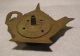 Antique Brass India High Detail Incense Burner Teapot /magic Lantern Patina Metalware photo 4