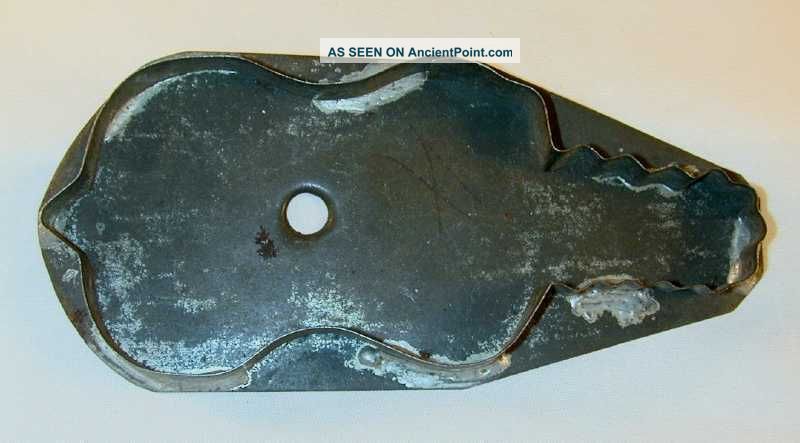 Antique Tin Southeastern Pennsylvania Flat - Back Cookie Cutter Guitar Shape Metalware photo