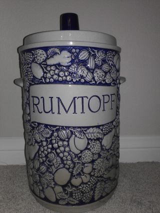 Extra Large Vintage Rumtopf Fruit Jar German Rumpot 2 Gallon Fermenting Crock photo