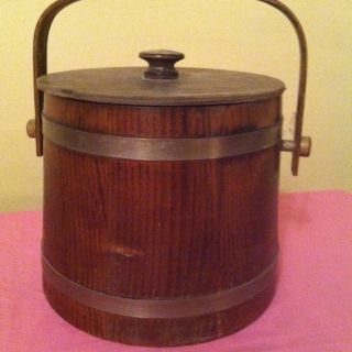Antique Wood Tole Basket (vintage) photo