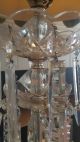 Antique Crystal Table/floor Lamp W Velvet And Taffeta Shade Lamps photo 9