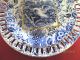 Stunning Antique Reticulated Plate Cobalt Blue W/ Gilt Warrior Bird Plates & Chargers photo 2