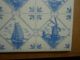 Vintage Delft Style Windmill & Sail Boat Tile Made In Belgium Tiles photo 2