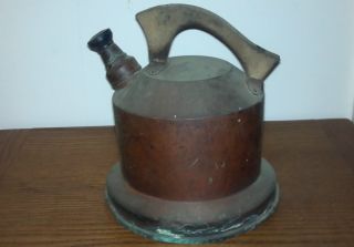 Rare 19 C Copper Kettle With Whistle photo