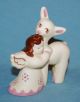Vintge Porcelain Ceramic California Pottery Darling Little Angel W Deer Figurine Figurines photo 1