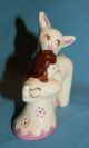 Vintge Porcelain Ceramic California Pottery Darling Little Angel W Deer Figurine Figurines photo 4