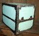 Vintage Wooden Storage Or Tool Box With Divided Inner Compartments & Metal Trim Boxes photo 2
