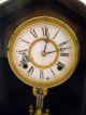 Great Antique Davison Mantel Clock / Key / Chime Clocks photo 2