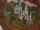Vintage Neuschwanstein German Wood Carved Wall Plaque - Great Carved Work Carved Figures photo 2