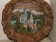 Vintage Neuschwanstein German Wood Carved Wall Plaque - Great Carved Work Carved Figures photo 4