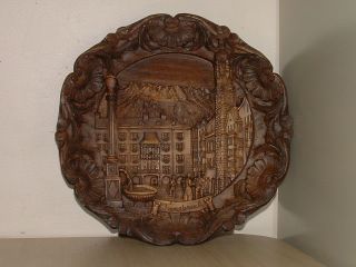 Vintage Innsbruck,  Austria Wood Carved Wall Plaque - Great Carved Work photo